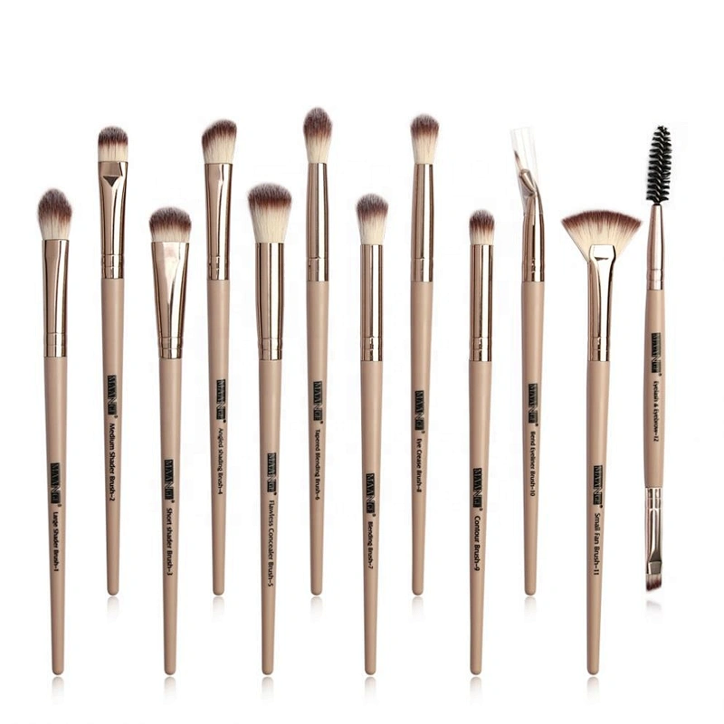 12Pcs Premium Face Cosmetic Brushes High Quality Makeup Brush Set For Foundation Blending Blush Concealer Eye   Shadow Eyebrow
