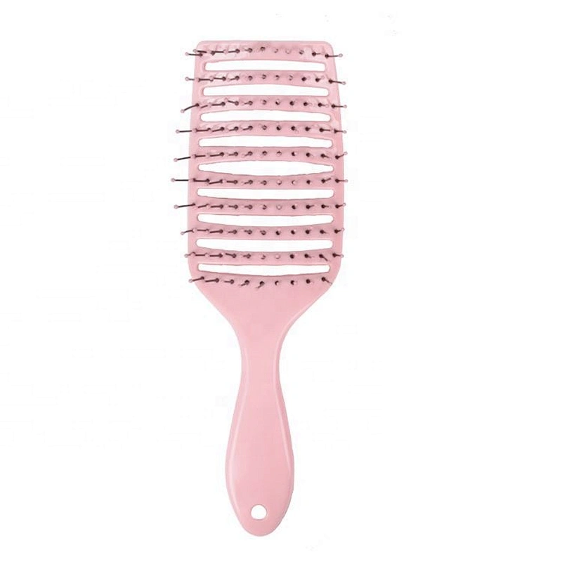 OEM inject body vent air fast drying hair massager brush popular pink customized wave brush