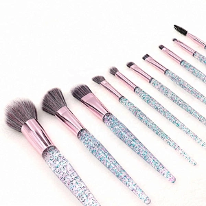 Makeup Brushes Set Eye Shadow Blending Eyeliner Eyebrow 2020 Wholesale 10 Pcs Foundation Fan Brush Synthetic Hair Shaving Brush