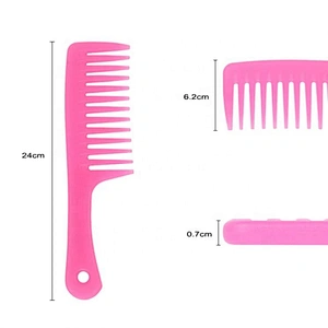 Custom Logo Large size acetate wide Tooth Barber Use Plastic Hair Detangling styling Comb