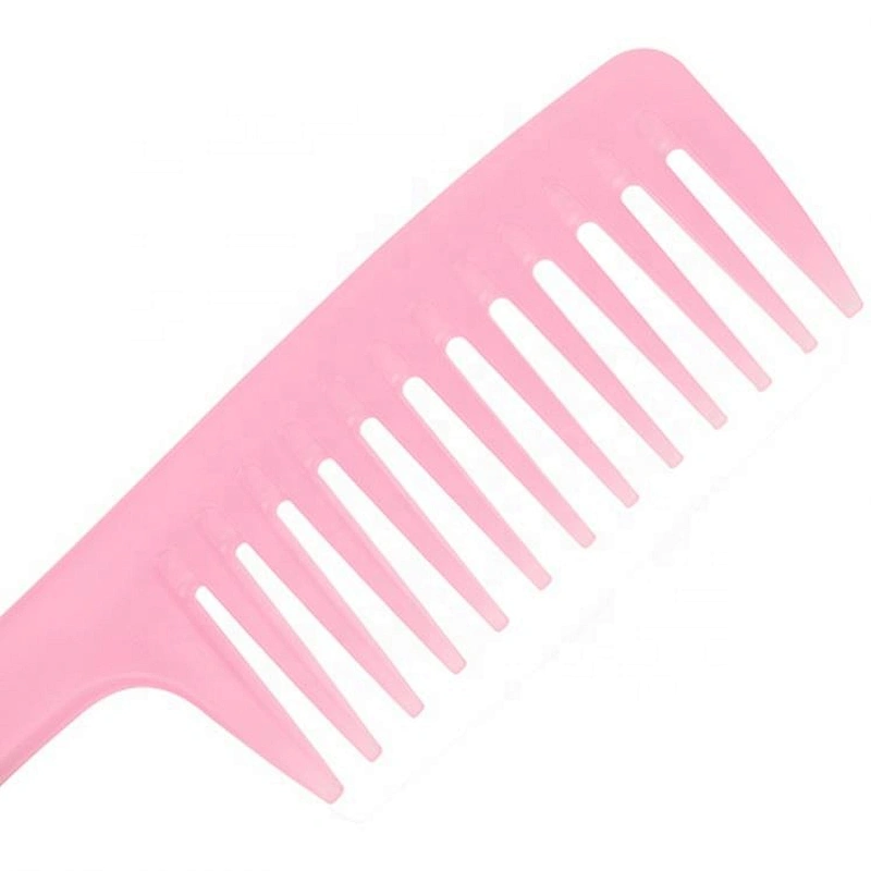 plastic wide round tooth detangling hair comb cheap personalized flat styling hair comb