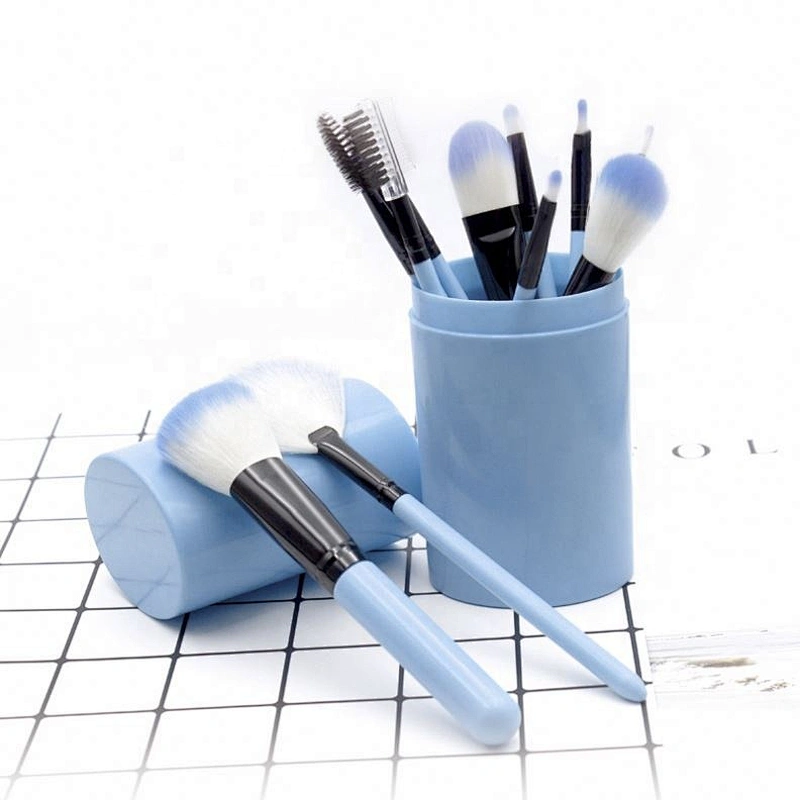 Private Label Have Oval Makeup Brush Set Barrel 12 Pcs Foundation Eye Shadow Lash Brow