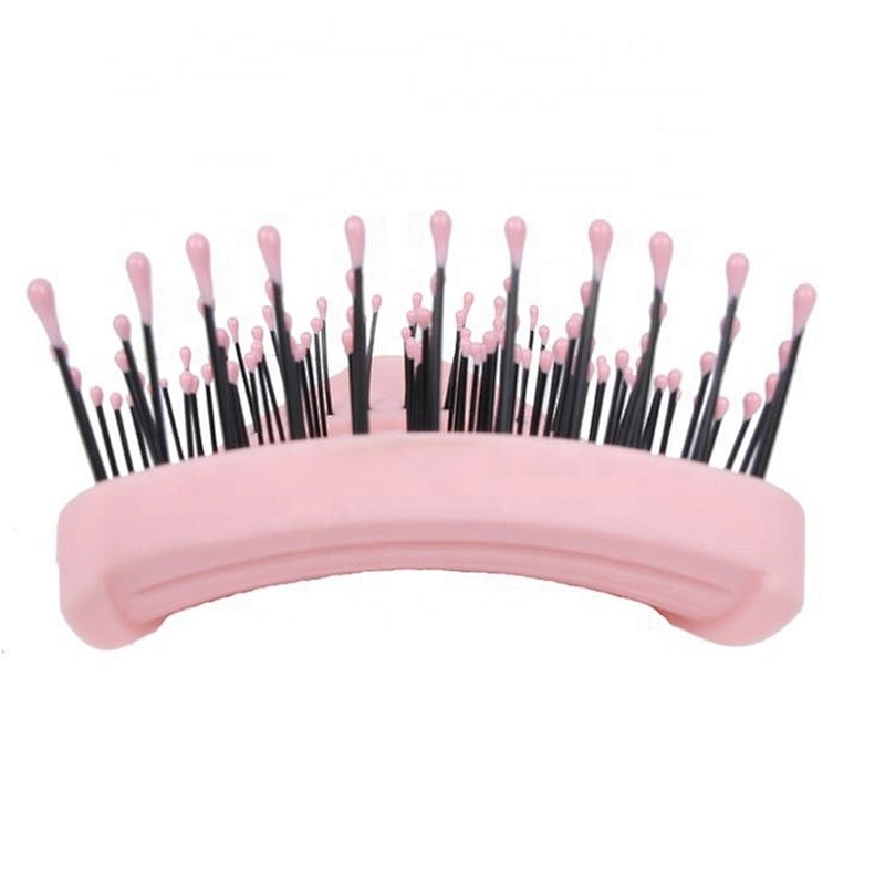 plastic wide curved vent hair brush, arc shape cheap personalized hair brush