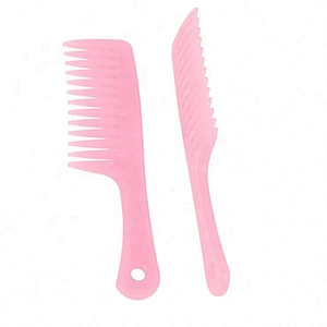 Plastic personal magic salon barber hair dye custom logo detangling comb wide tooth