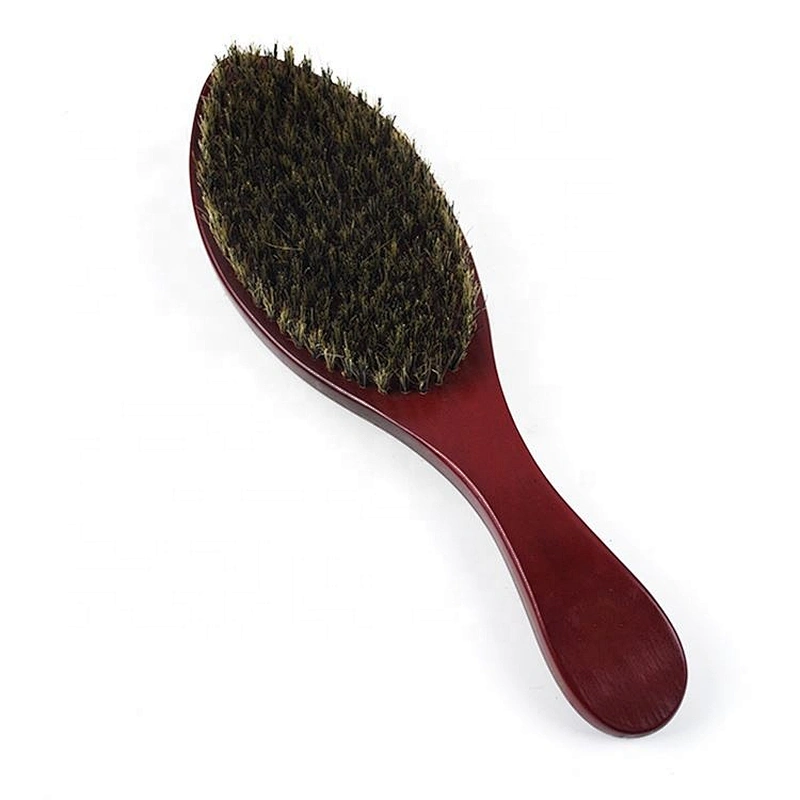 men's grooming beard brush new design eco friendly wooden wave brush 360 curved men hair brush