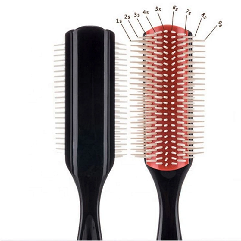 Amazon Hot Sell Private Label New Denman 9 Row Bristle Style Diane Hair Brushes For Men's Styling Care