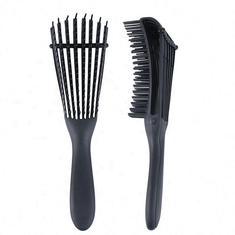 4 colors fast drying 8 rows anti static cleaner edge flat filament top nylon bristles self cleaning hair brush