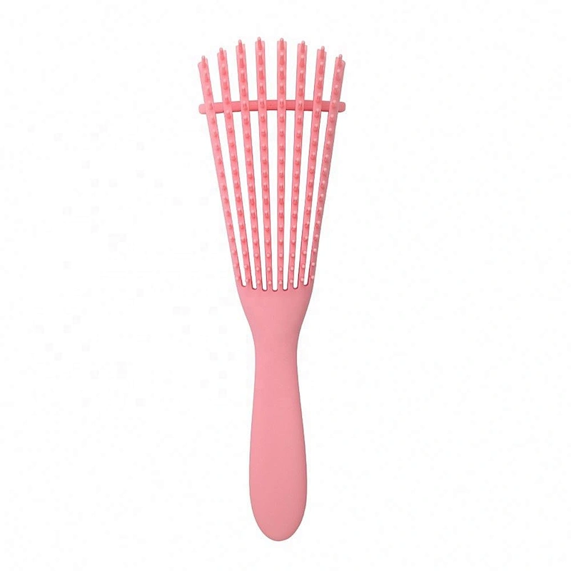 Wholesale Custom Logo Products Eight Rows Detangling Massage Detangle Hair Brush For Curly