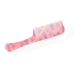 Xinlinda brand custom printed flower pink plastic unbreakable comb make your own hair comb