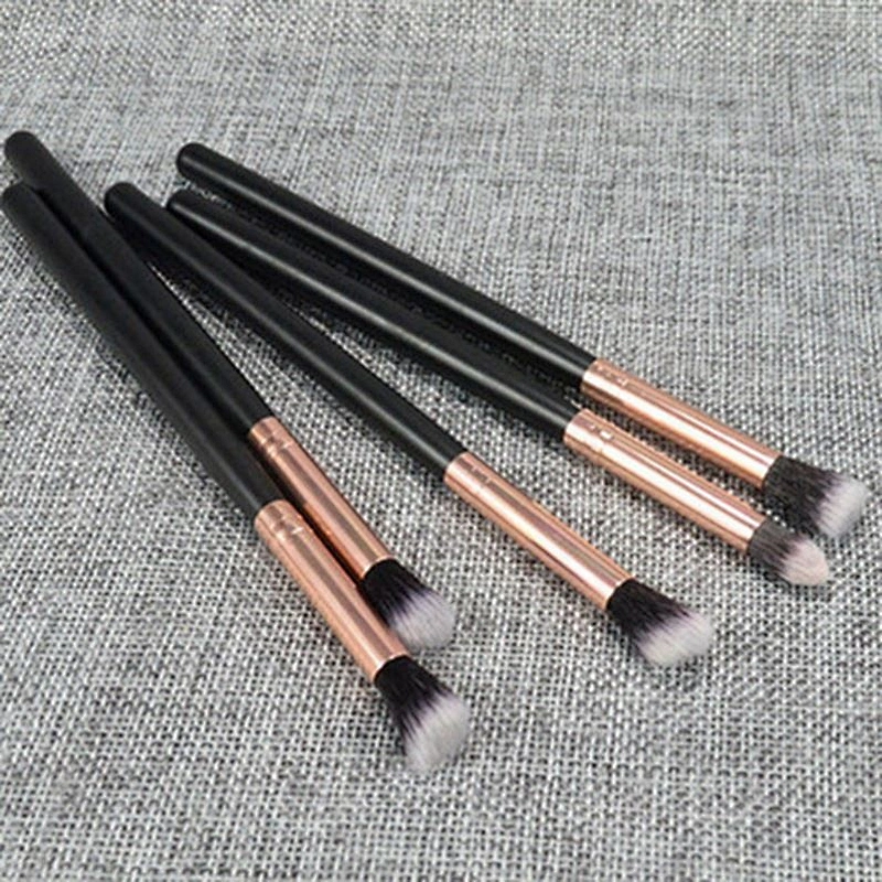 10 Piece White Wood Handle Best Set Of Kabuki Makeup Brushes Kit