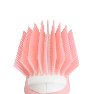 Wholesale salon barber women styling custom private label flat pink 9 rows denman brush