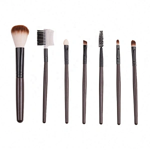 Wholesales 7 Pcs Professional Plastic Make Up Brush Label Makeup Bag Set