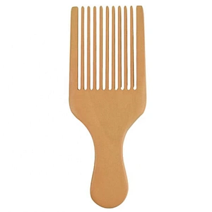 natural safety biodegradable Wooden Afro Hair Pick Lift Hair Comb 100% recyclable Scalp Massage wood Detangling Comb