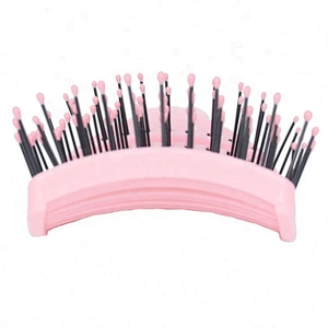 plastic wide curved vent hair brush, arc shape cheap personalized hair brush