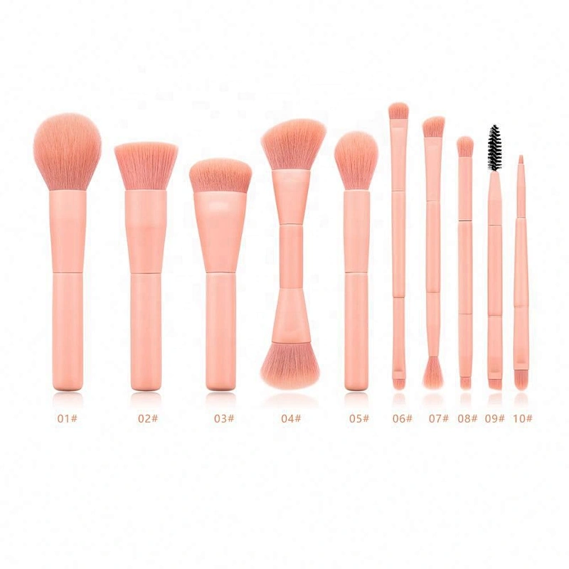 Free Sample Pink 1 Pcs Cosmetic Face Makeup Brush Set Private Label With Double Head