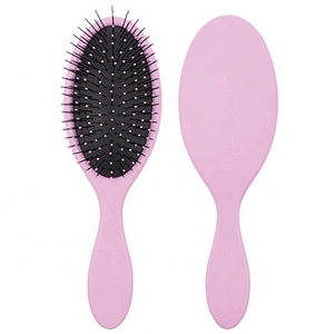 Wholesale oem hairbrush rubber finishing nylon bristle scalp massage detangling hair brush