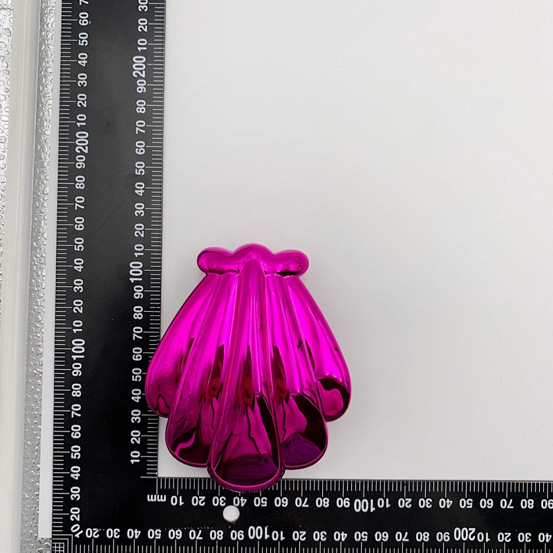 Xinlinda New Design Shell Shape Colorful Bling Plastic Detangling Hair Brush
