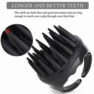 Silicone Head Scrubber Dandruff Brushsilicone Bristle Hair Scalp Massager Shampoo Brush