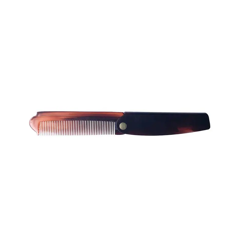 Xinlinda brand folding beard brush fine tooth pocket hotel plastic mini folding beard mustache lice Comb