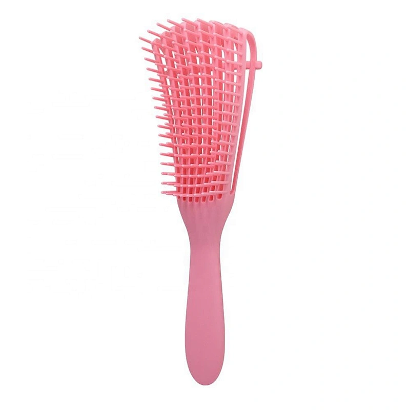 Wholesale Custom Logo Products Eight Rows Detangling Massage Detangle Hair Brush For Curly
