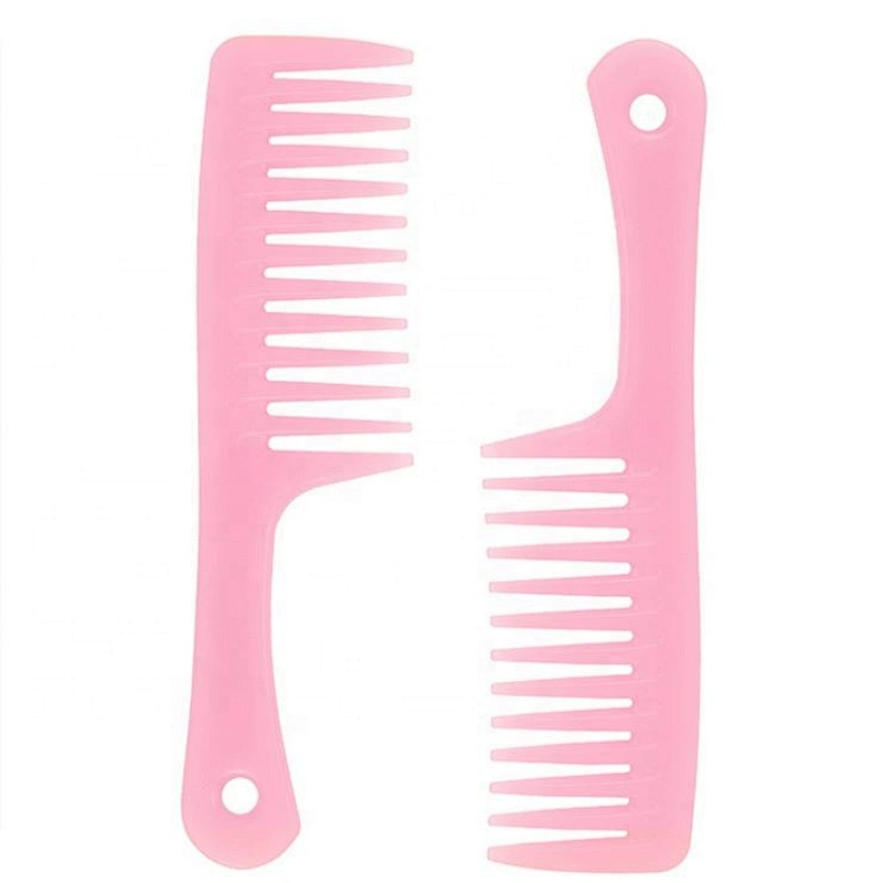 plastic wide round tooth detangling hair comb cheap personalized flat styling hair comb