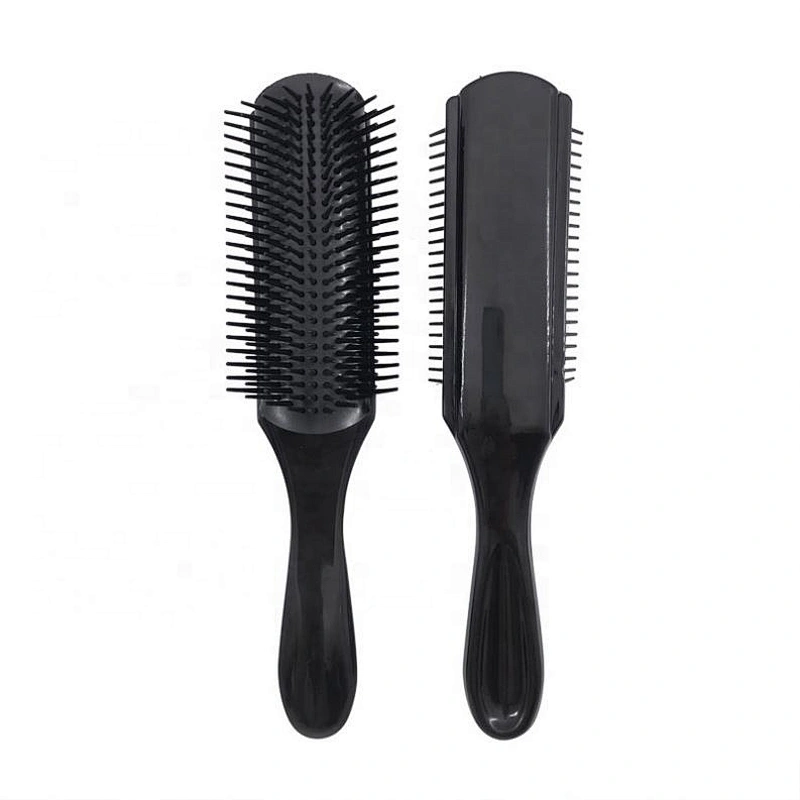 Amazon Hot Sell Personalized Nylon Bristles Detangling Hair Brush 9 Row Denman