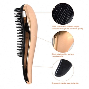 Bulk Cosmetic Tools Smart Beauty Hair Styling Custom Rose Gold Electroplating Detangling Brush