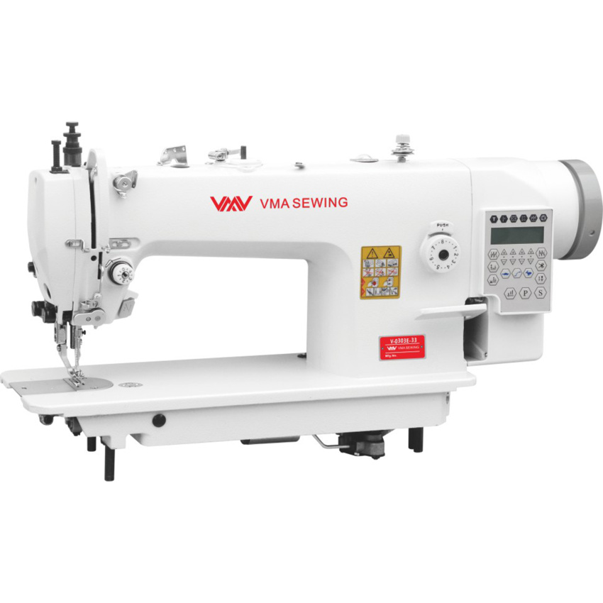Electronic top & bottom feed lockstitch machine