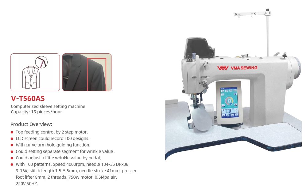 V-T560AS Computerized sleeve setting machine