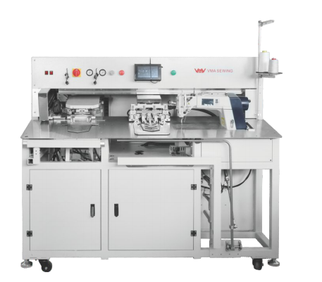 Automatic pocket setter machine for jeans