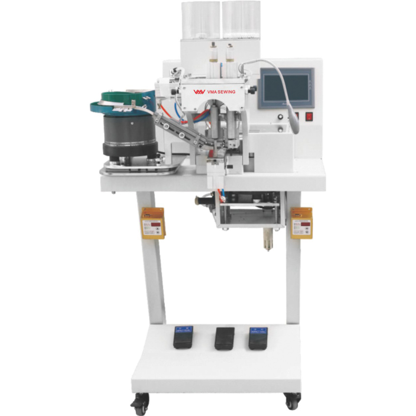 V-T818AT-2PS4 Automatic special shape & pearl beads plastic button attach machine