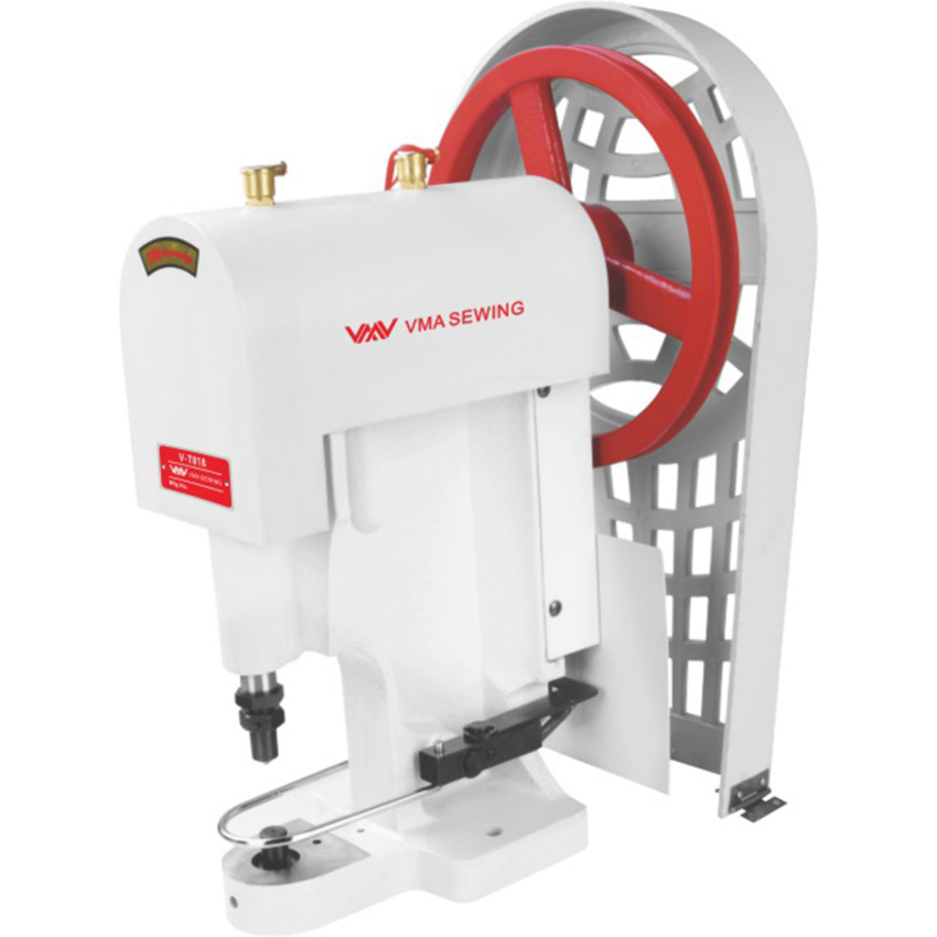 Mechanical button attach machine