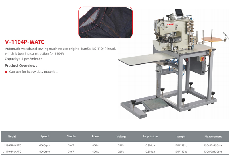Waist Machine Straight Wasitband Auto Sewing Machine