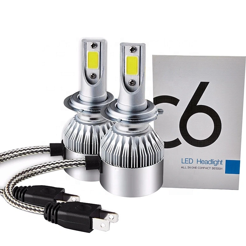 Car Accessories C6 For All Cars  H1 H3 H4 H7 H13 9005 9006 LED Auto Lights
