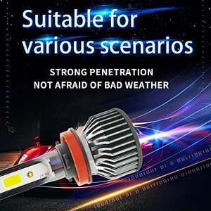 Hot selling led h8 car led headlight 72w 12000lm h7 car led headlight of V6