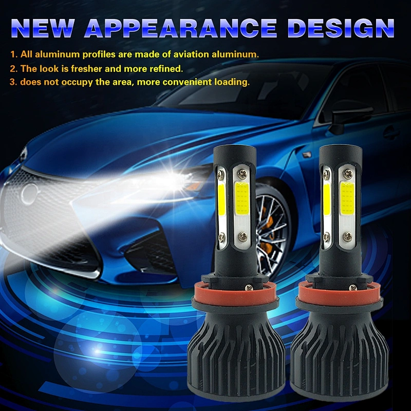 new auto fan h4 h11 9007 H4 bulbs super headlight bulbs 360 led headlights for car