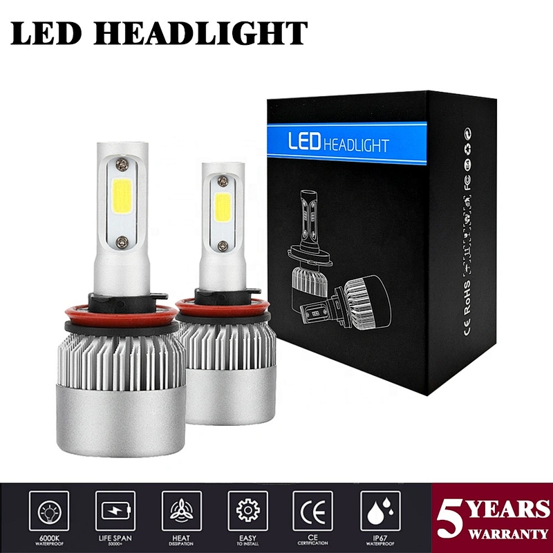 S2 car led headlight bulbs H1 H3 H7 9005 9006 H13 H4 16000lm COB Auto fog led light cars