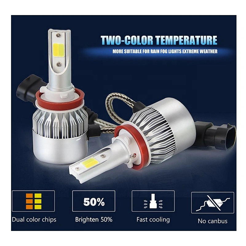 High Power High Low beam 12V 24V Mini H13 9005 9006 LED Headlight bulbs CSP COB S2 H11 Auto H7 H4 Car Led Headlight