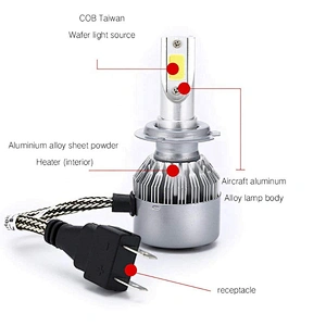 c6 led headlight led h1 Led car bulbs aluminum headlamp h4 led headlight bulb