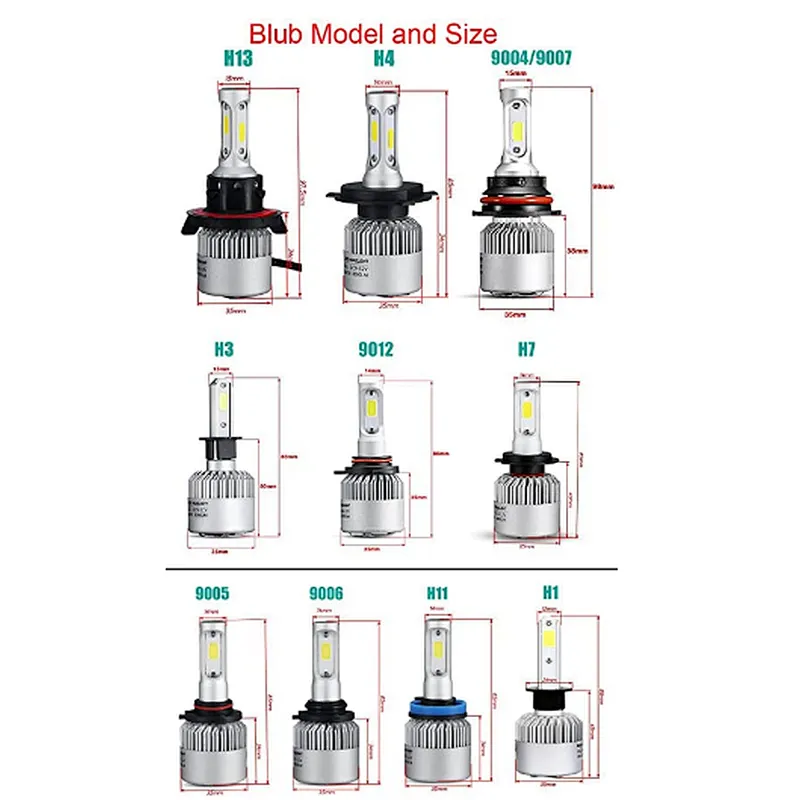 36w v7 auto lighting system accesorios h1 hb3 led headlight bulbs
