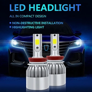 c6 car led headlights h4 h7 High Power Super Bright low Beam h3 led headlight bulb