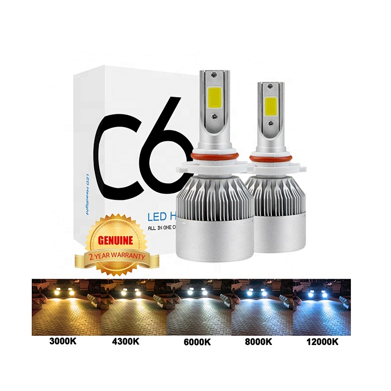 Cheap High Quality 6000LM 12V C6 Led Car  Light H4 H13 9004 9007 Auto Light