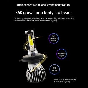 2021 led headlamp bulb Auto Car H4 H13 9004 9007 V6 360 led headlight