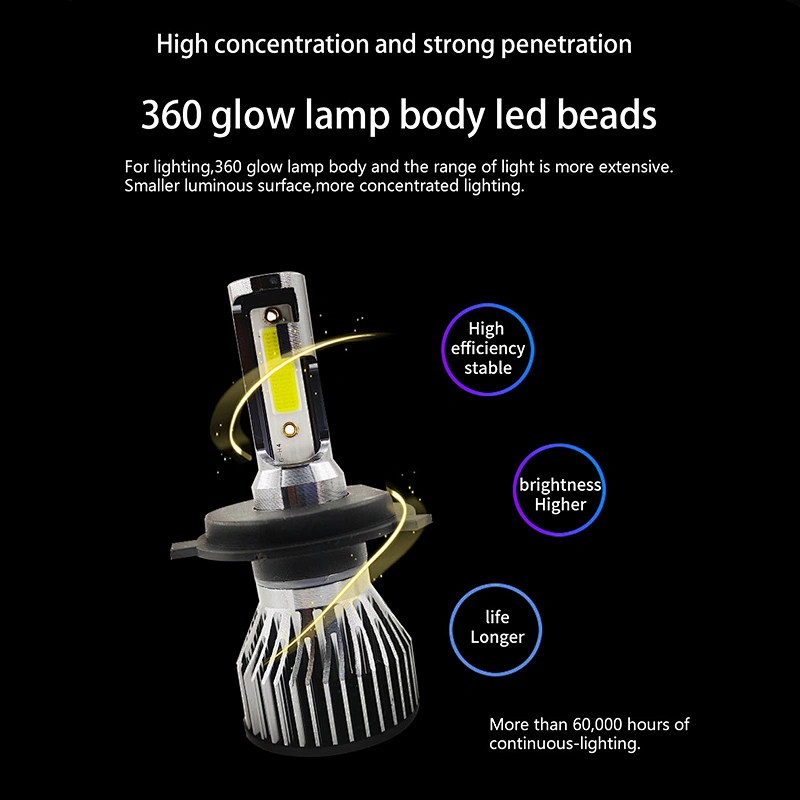 2021 led headlamp bulb Auto Car H4 H13 9004 9007 V6 360 led headlight