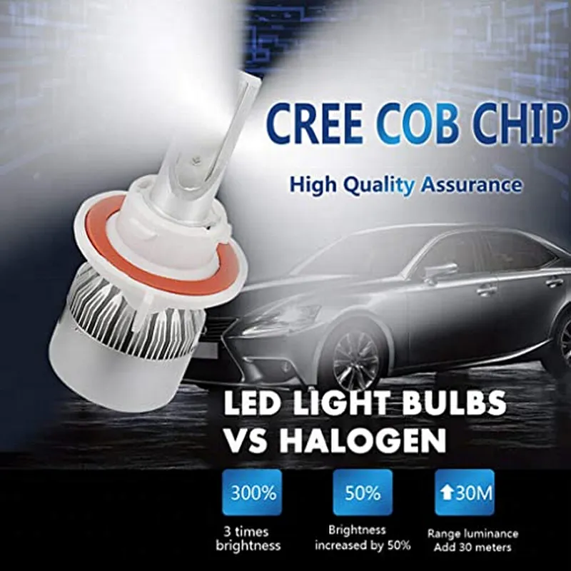 Auto+lighting+system faros C6 led car led headlight 8000lm h3 h4 h7 h11 led car led headlight