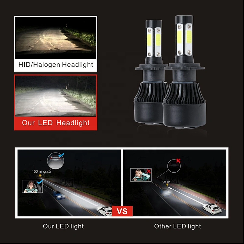 high low beam led headlight auto car lighting system led h7 headlight bulb 9005 9006 h4 led driving work lamp