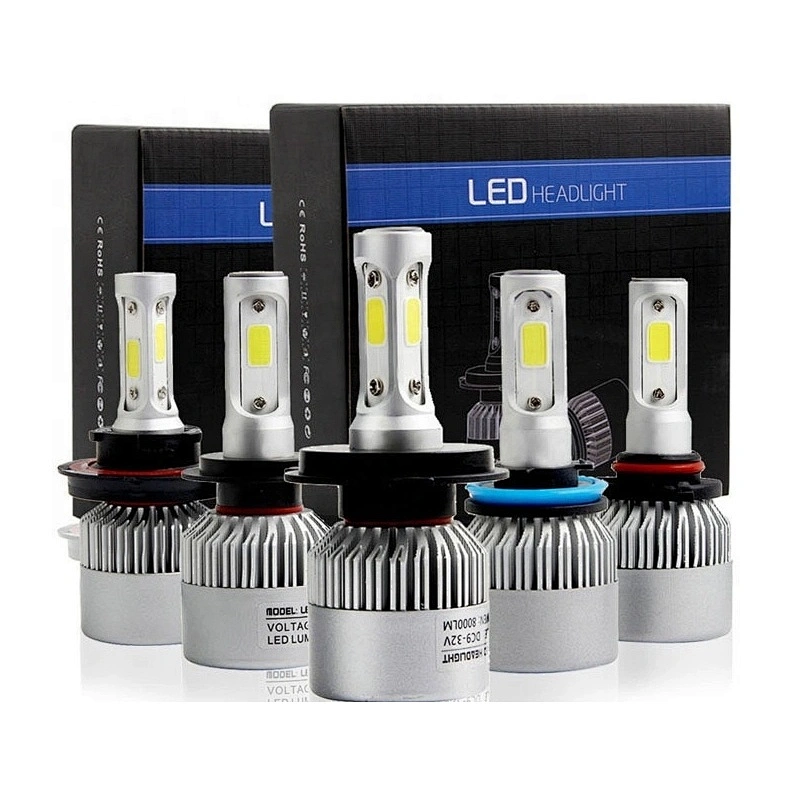 72W 8000LM S2 H4 COB LED Headlight 6500k Car LED Headlights Bulb Head Lamp Fog Light 12V