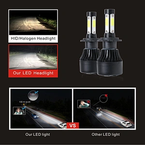 super bright 9005 9006 12v automotive led headlight bulbs h7 fanless led headlight ip68 48w led work light
