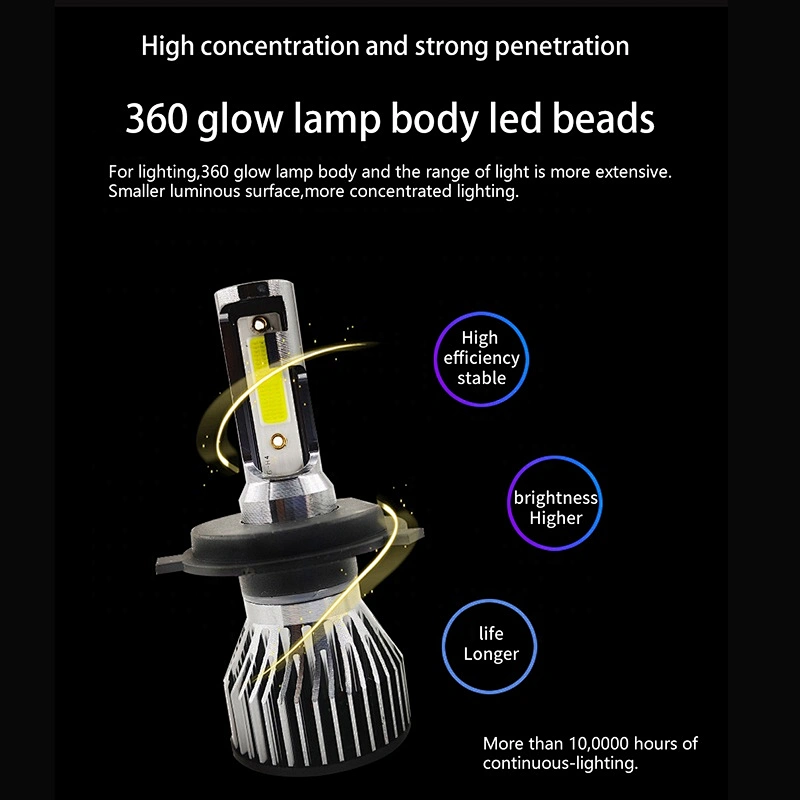 Cheap High low beam angel eye led automotriz C6 h11 auto car headlights