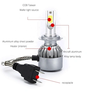 Auto+lighting+system faros C6 led car led headlight 8000lm h3 h4 h7 h11 led car led headlight
